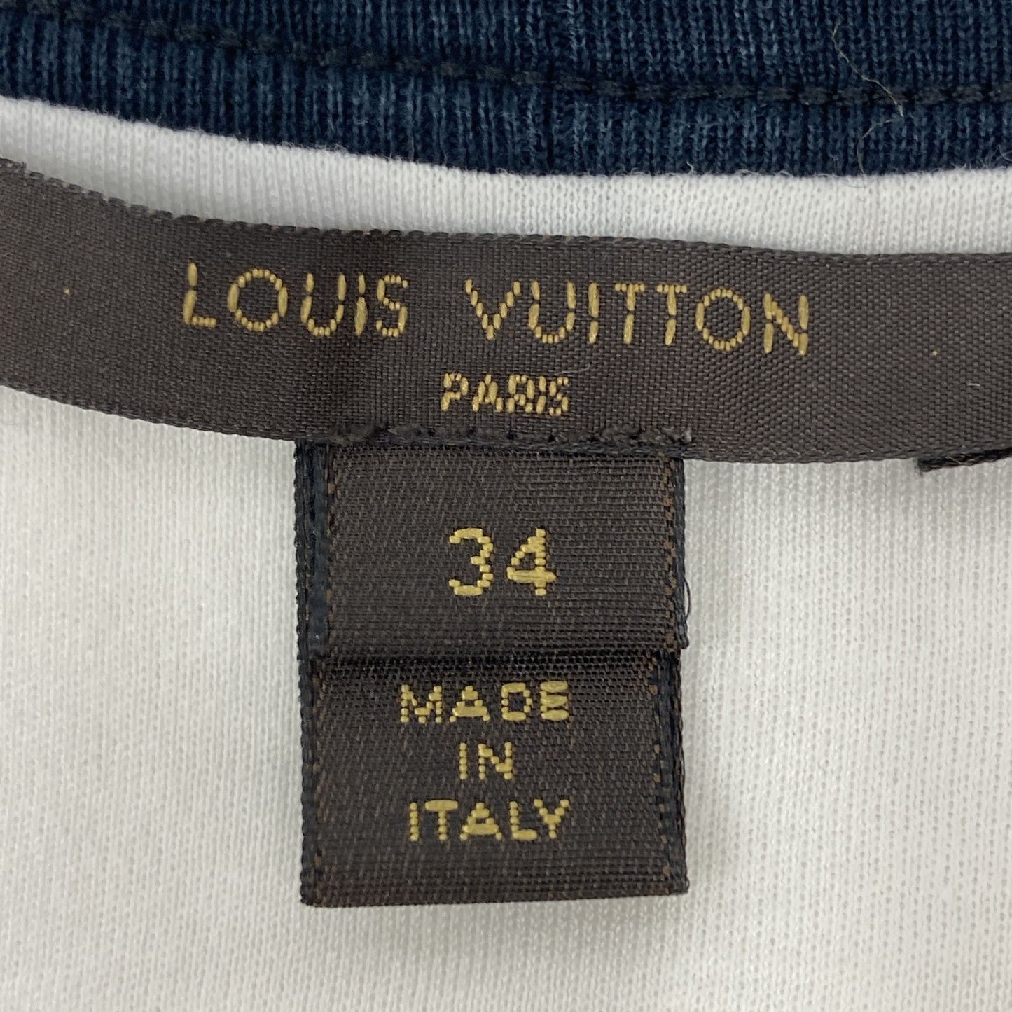 Louis Vuitton White Black Lace Monogram Embroidery Cut Replacement Short Sleeve — view 3