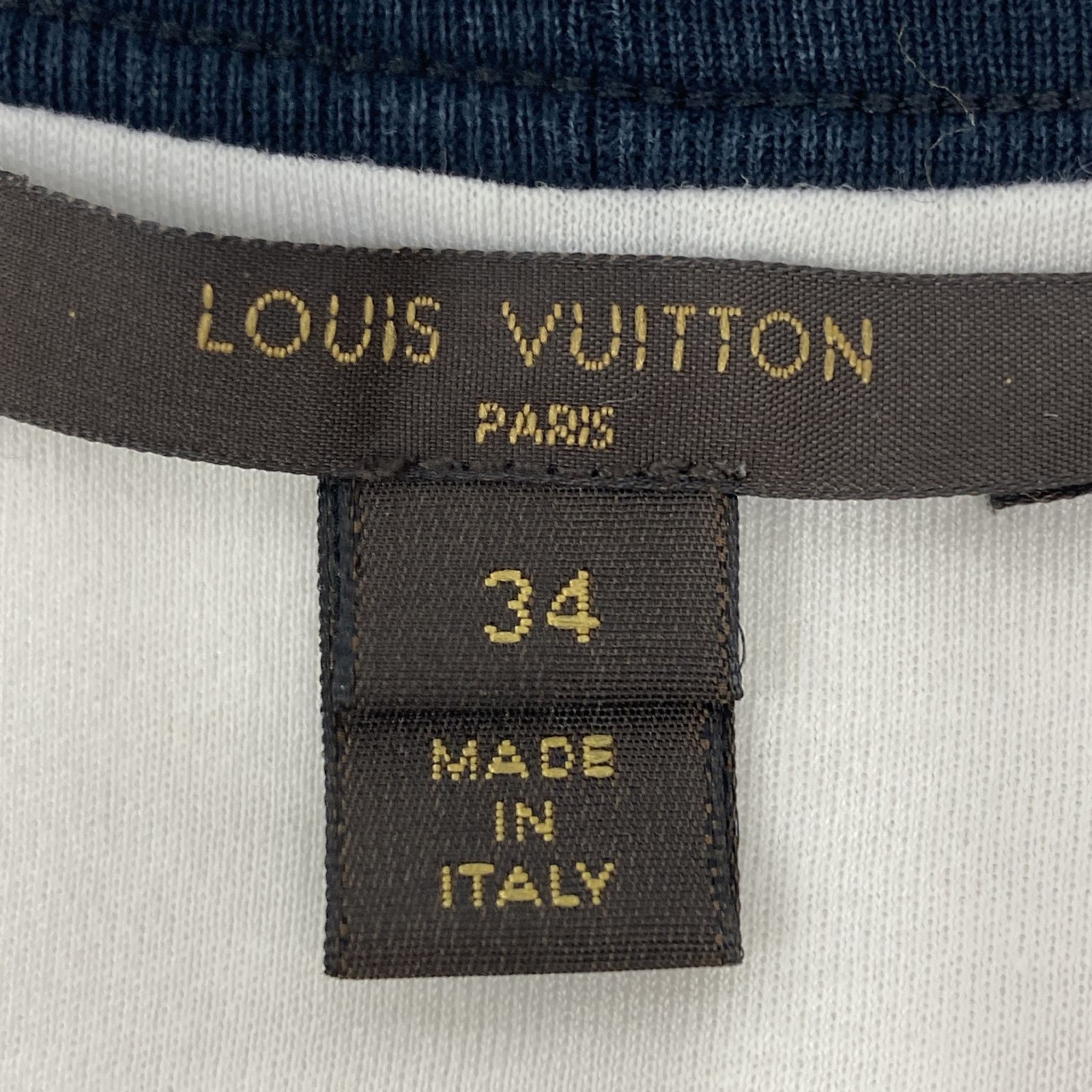 Louis Vuitton White Black Lace Monogram Embroidery Cut Replacement Short Sleeve — view 3
