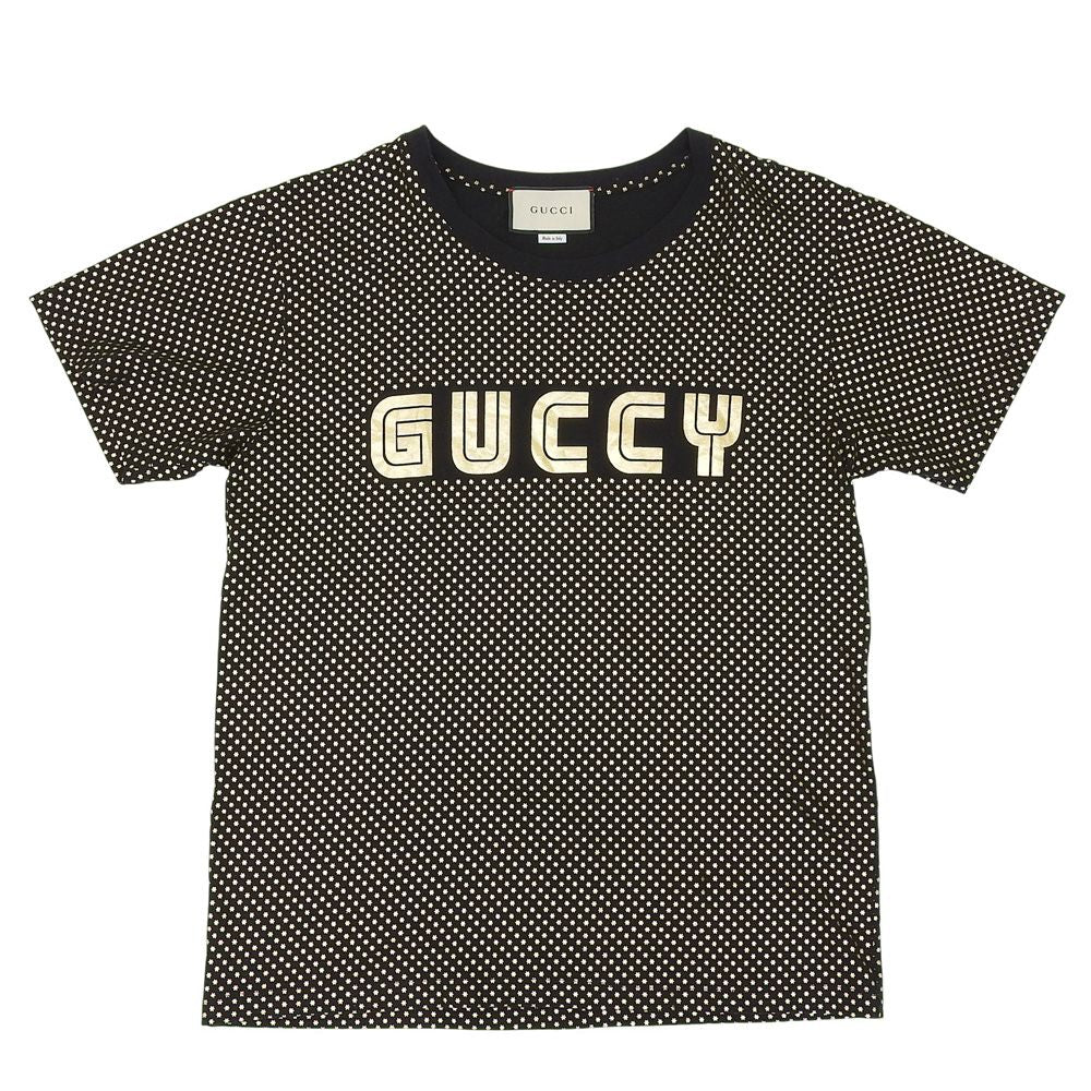 Gucci Logo Short Sleeve Cotton T-Shirt Top Black