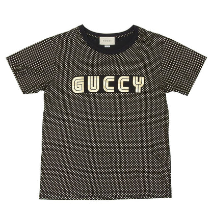 Gucci Logo Short Sleeve Cotton T-Shirt Top Black