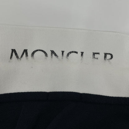 Moncler Maglia Polo Manica Corta Navy White Cotton Patch Logo — view 9