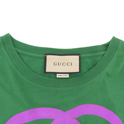 Gucci Woof Dog Print Cotton T-Shirt Top Green — view 4