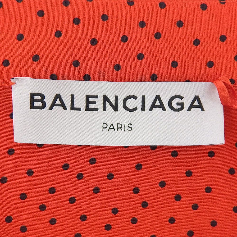 Balenciaga Silk 100% Belted Dot Sleeveless Dress — view 5