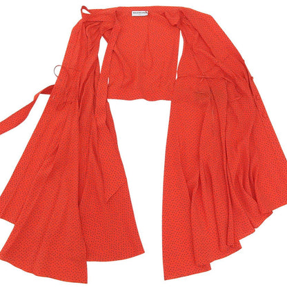 Balenciaga Silk 100% Belted Dot Sleeveless Dress — view 4