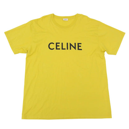 Celine Logo T-Shirt Top Mustard XXL