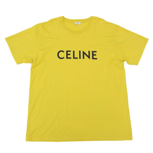 Celine Logo T-Shirt Top Mustard XXL