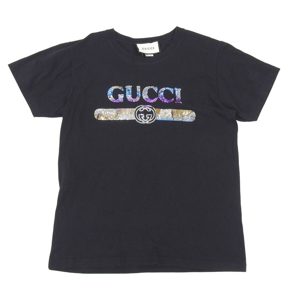 Gucci Logo Short Sleeve T-Shirt Top Black