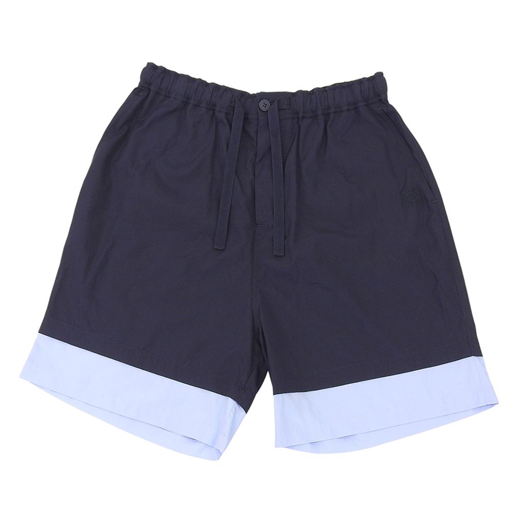 Loewe Cotton Shorts Navy Light Blue