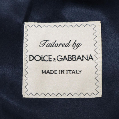 Dolce & Gabbana Navy Flower Embroidery 3 Steps Button Jacket 48 — view 4