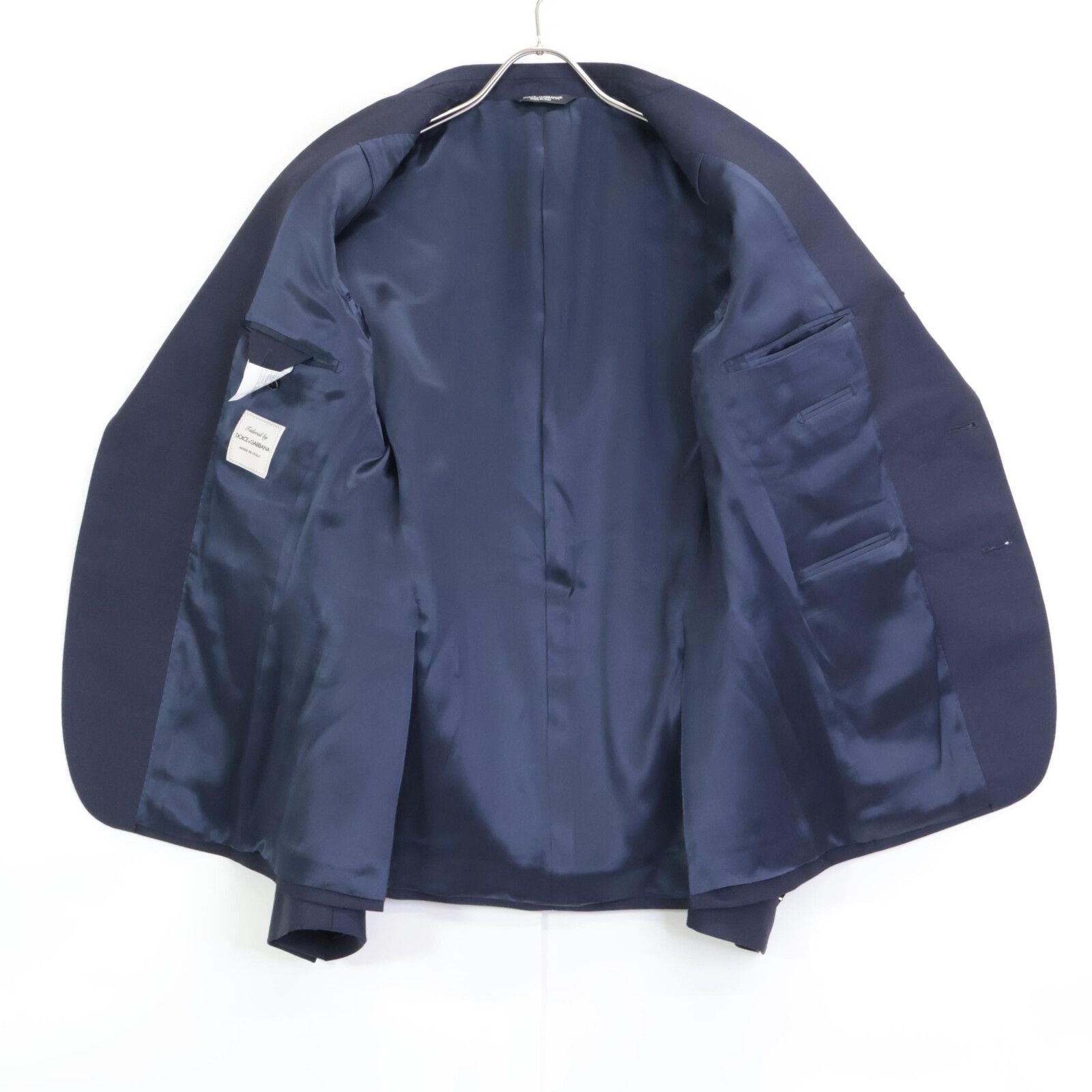 Dolce & Gabbana Navy Flower Embroidery 3 Steps Button Jacket 48 — view 3