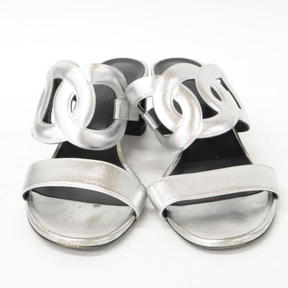 Hermes Bikini Sandal Chaine D'ancre Motif Metallic Nappa Chunky Heels — view 2