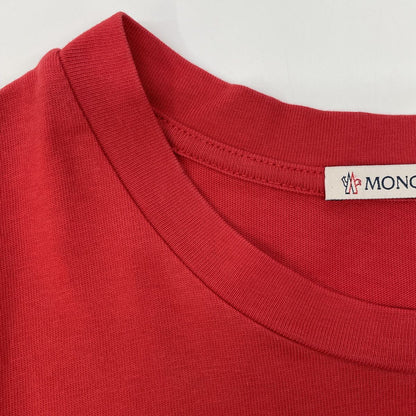 Moncler Red Cotton Logo T-Shirt — view 9