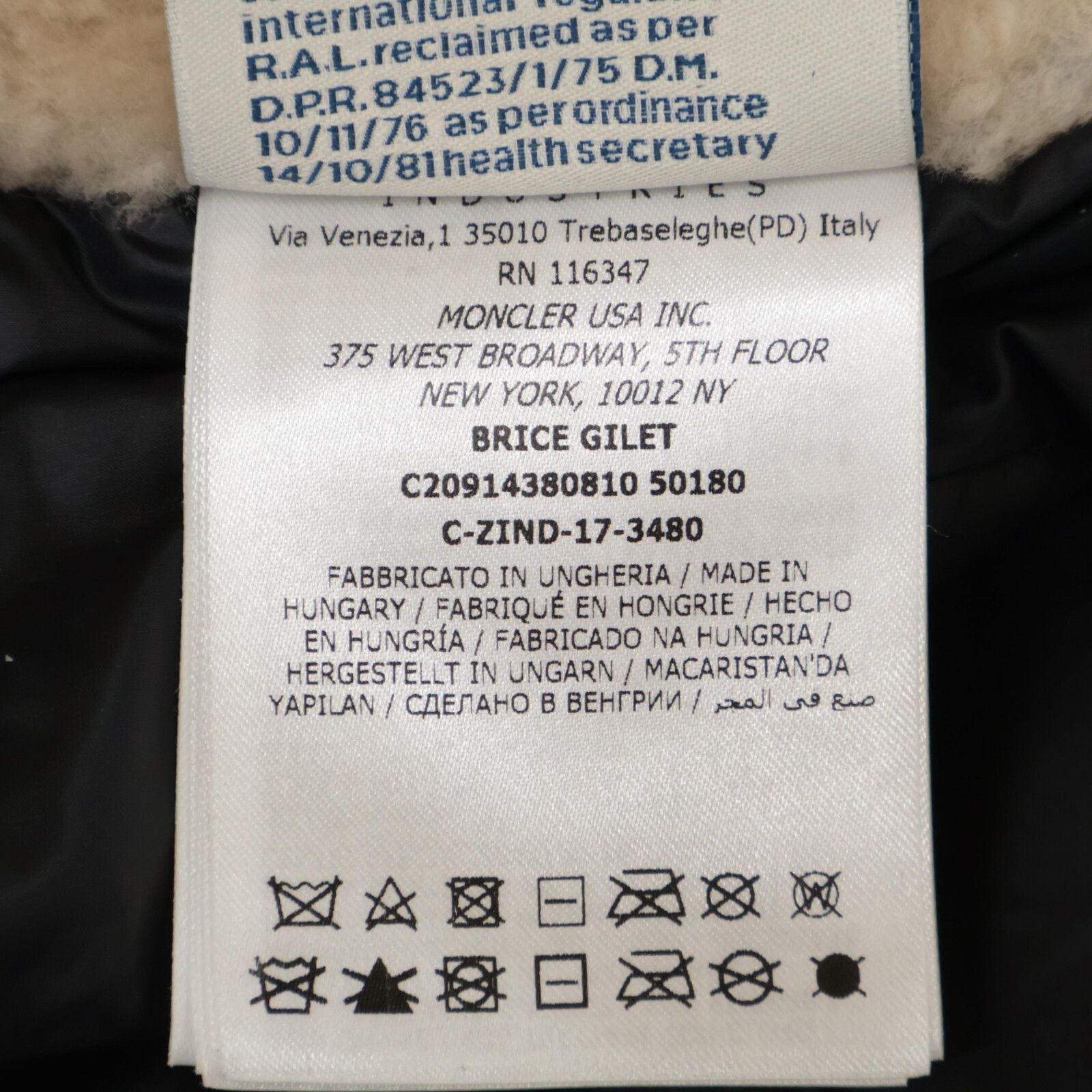 Moncler Brice Gilet Sheepskin Shearling Switch Down Vest — view 6