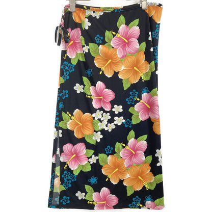 Dolce & Gabbana Black Multicolor Floral Pareo Skirt — view 2