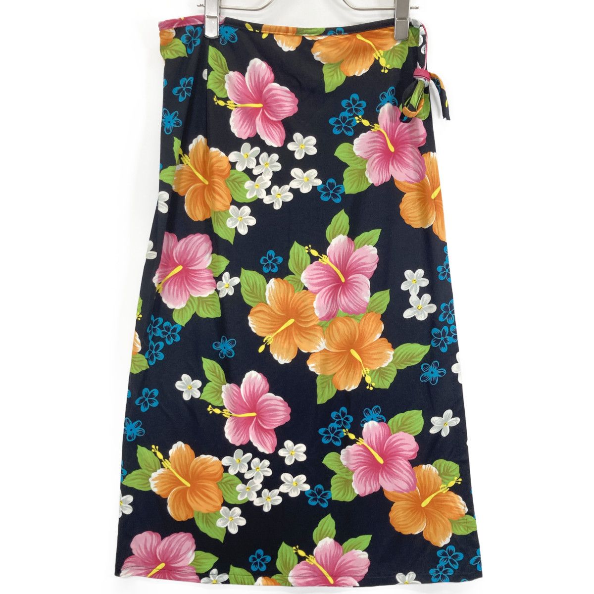 Dolce & Gabbana Black Multicolor Floral Pareo Skirt