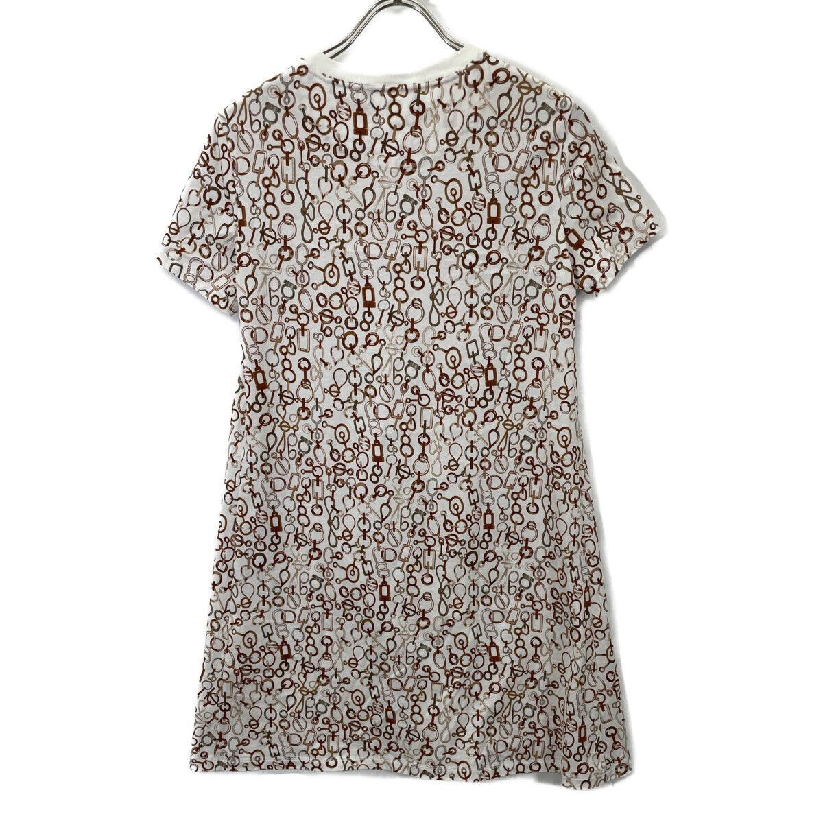 Hermes Bit Pattern Short Sleeve Shirt Dress 36 — view 2