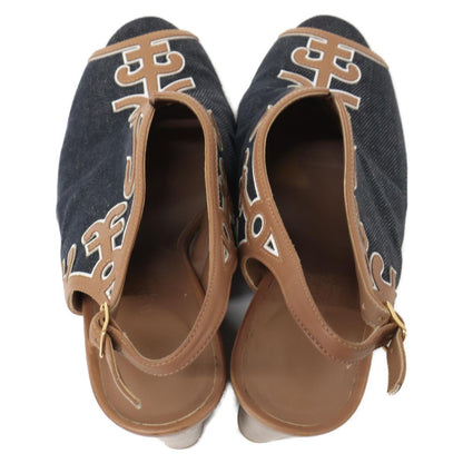 Hermes Denim Leather Sandals — view 6