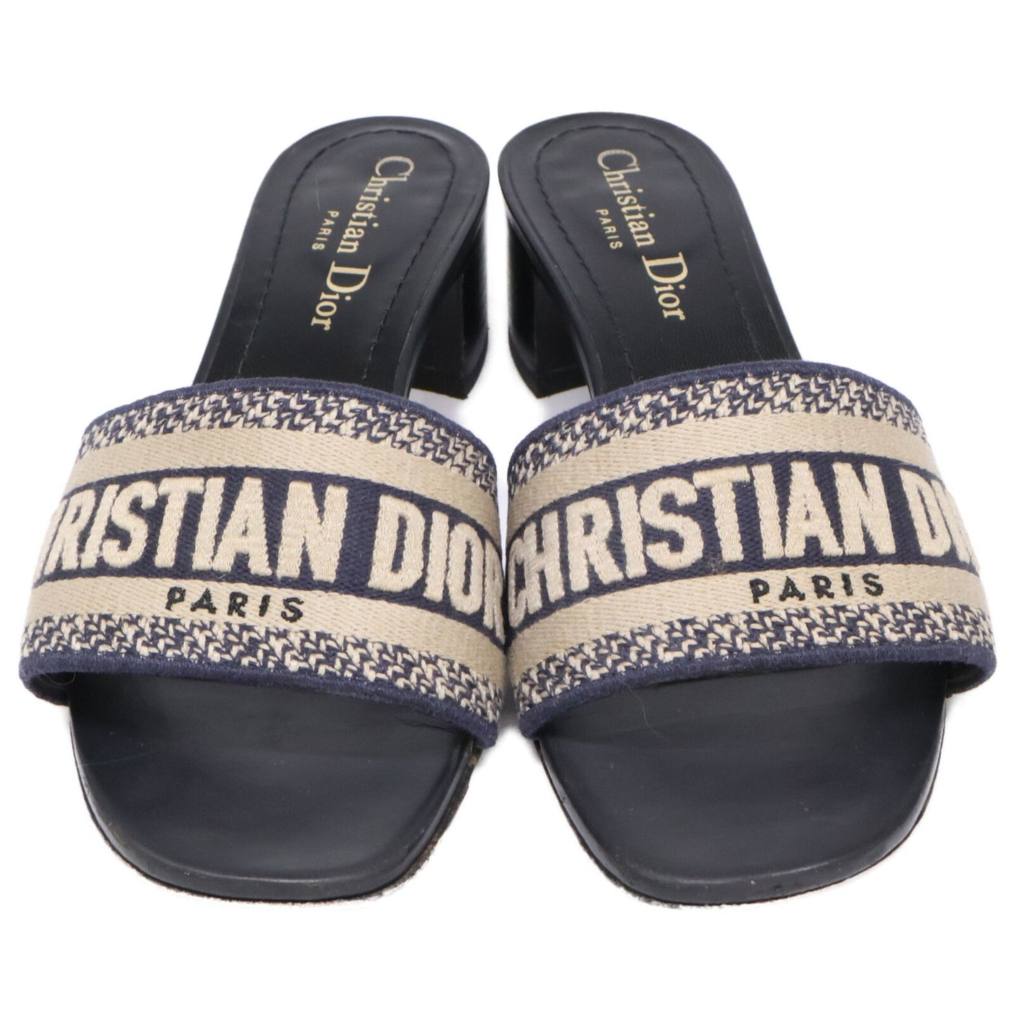 Dior Dway Logo Embroidery Heels — view 2