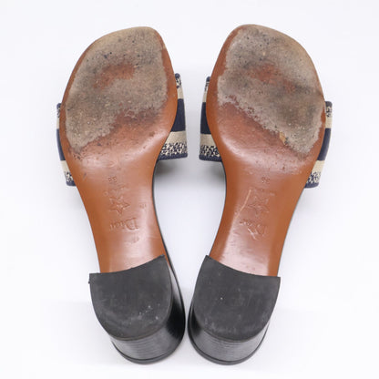 Dior Dway Logo Embroidery Heels — view 7