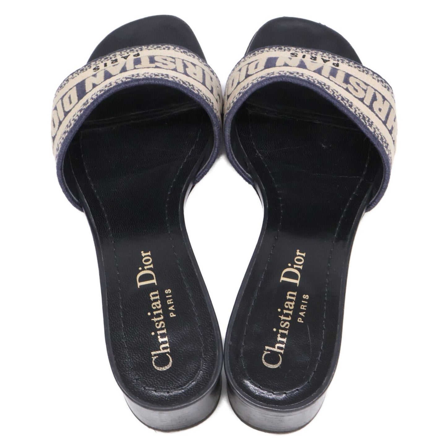 Dior Dway Logo Embroidery Heels — view 6