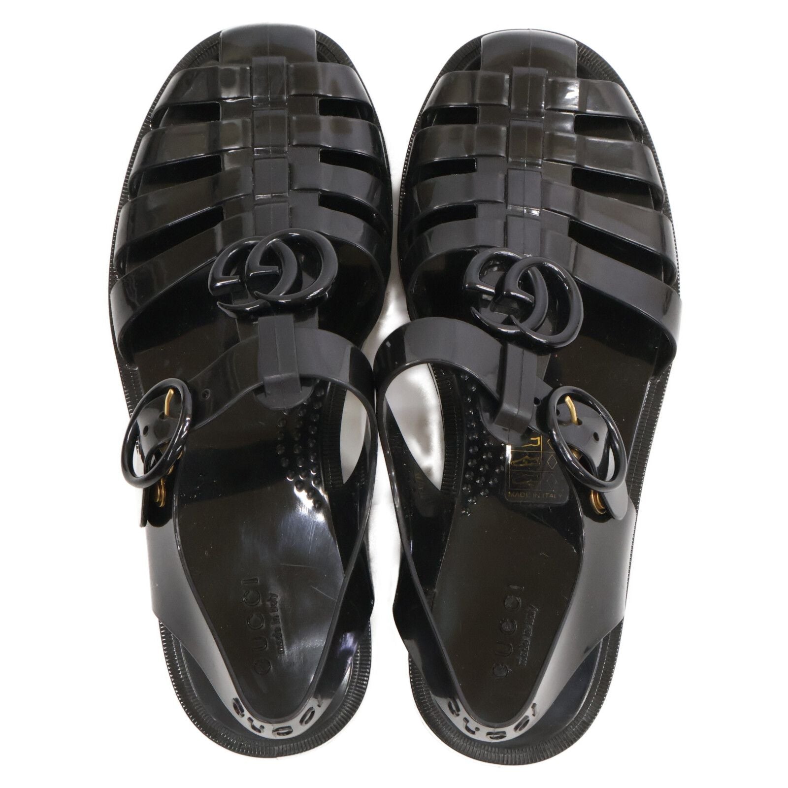 Gucci GG Marmont Rubber Gurkha Sandals — view 6