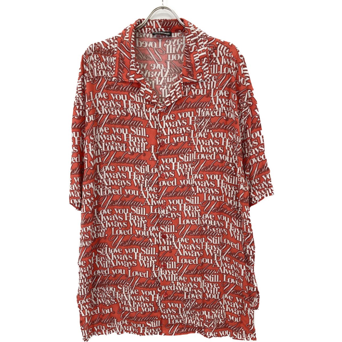 Balenciaga Red Love Short Sleeves Shirt 36