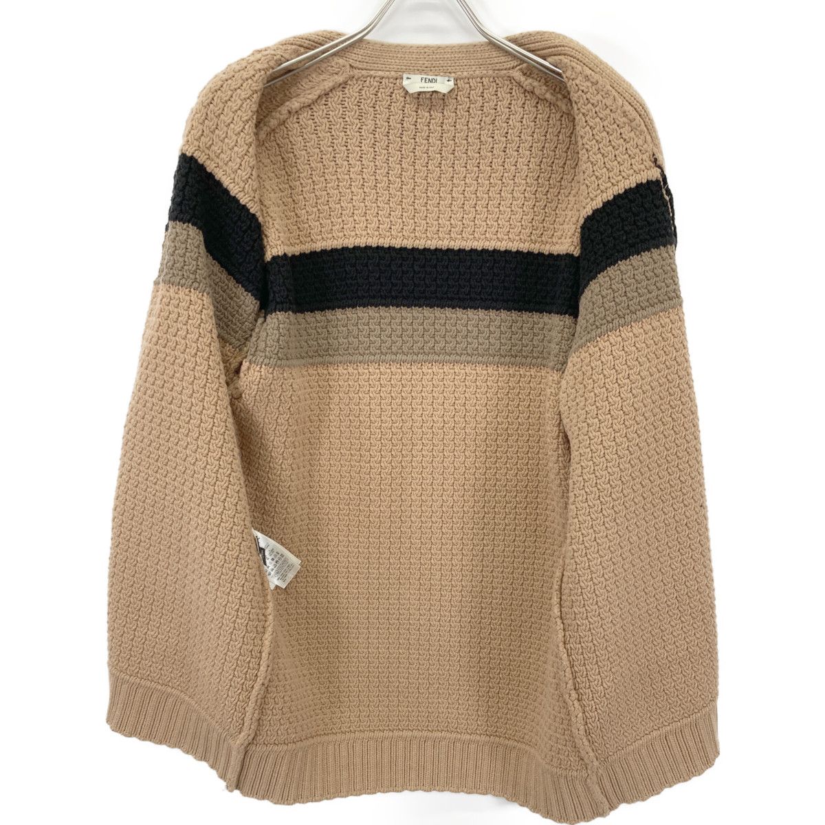 Fendi Brown Back Logo Knit Cardigan 36 — view 3