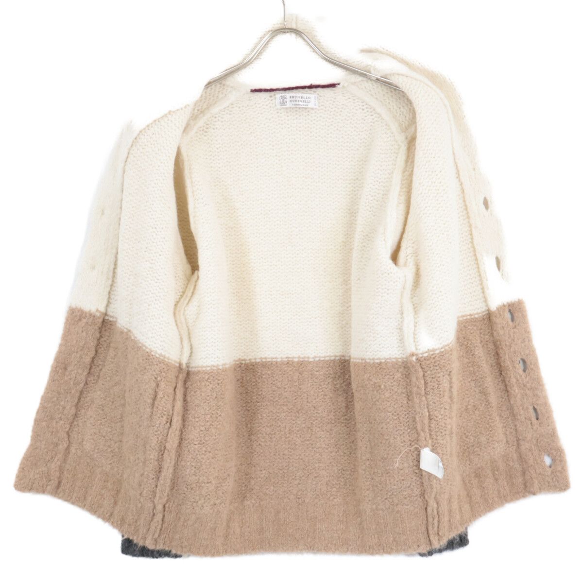 Brunello Cucinelli Cashmere Silk Alpaca Blend Shawl Color Knit Cardigan 44 — view 4
