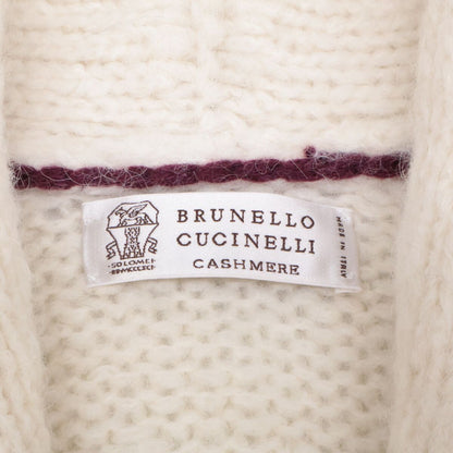 Brunello Cucinelli Cashmere Silk Alpaca Blend Shawl Color Knit Cardigan 44 — view 5
