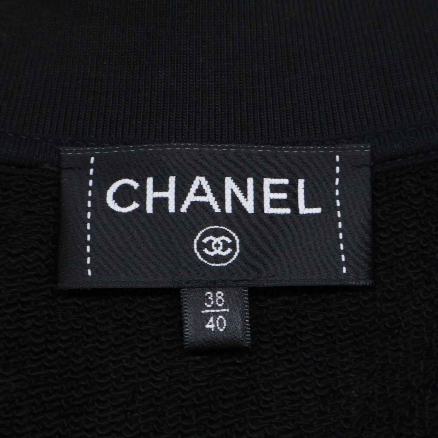 Chanel CC Logo Multi Patch Tweed Contrast Sweatshirt — view 5
