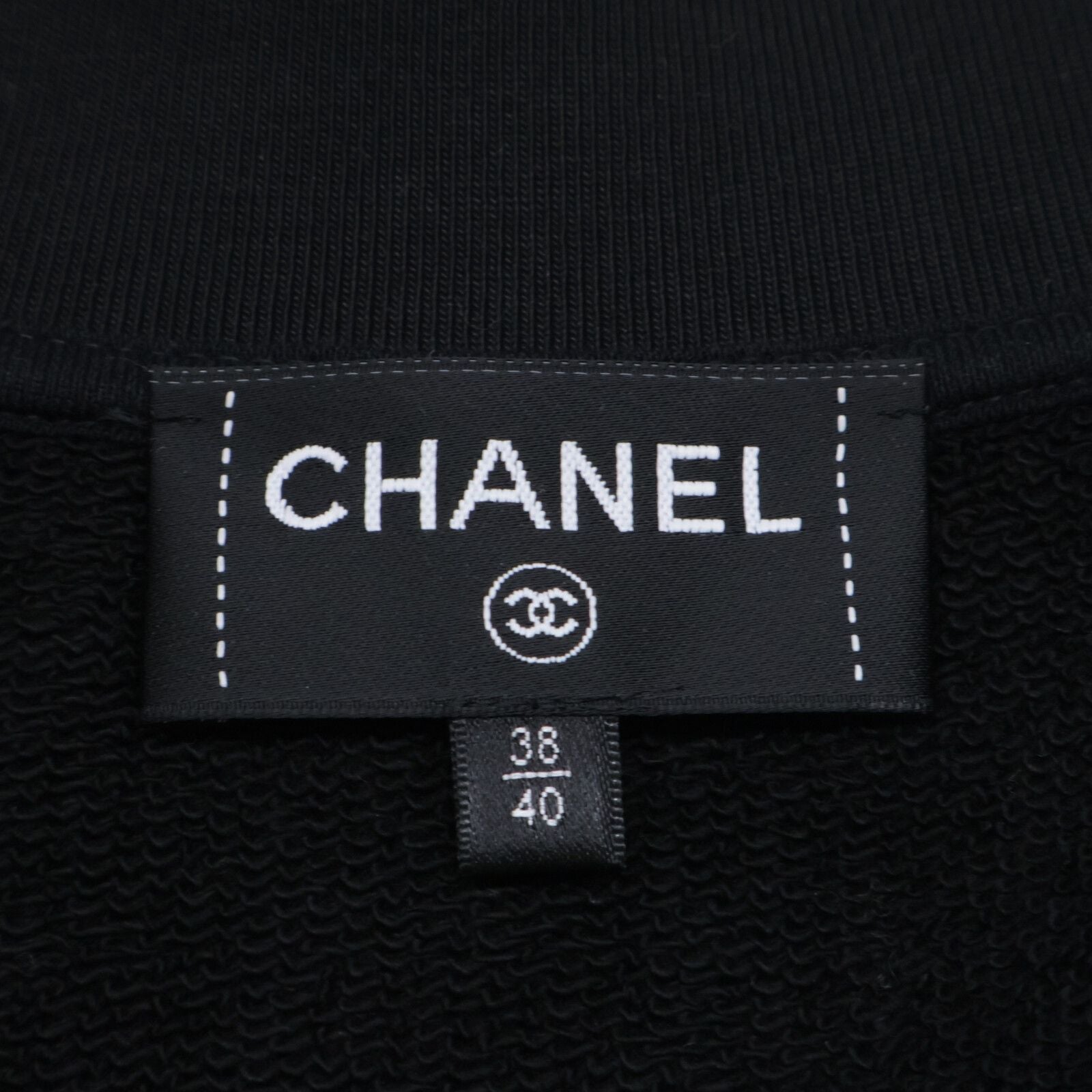 Chanel CC Logo Multi Patch Tweed Contrast Sweatshirt — view 5