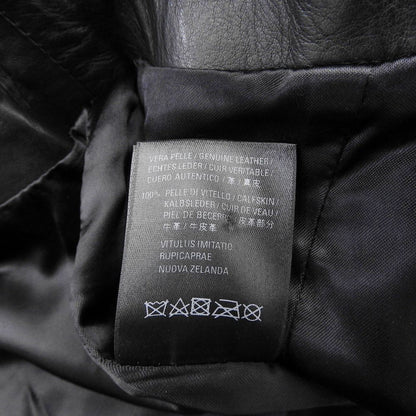 Balenciaga Calf Leather Flare Skirt Black — view 4
