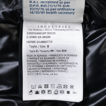 Moncler Herbe Nylon Hooded Short Down Jacket — view 6