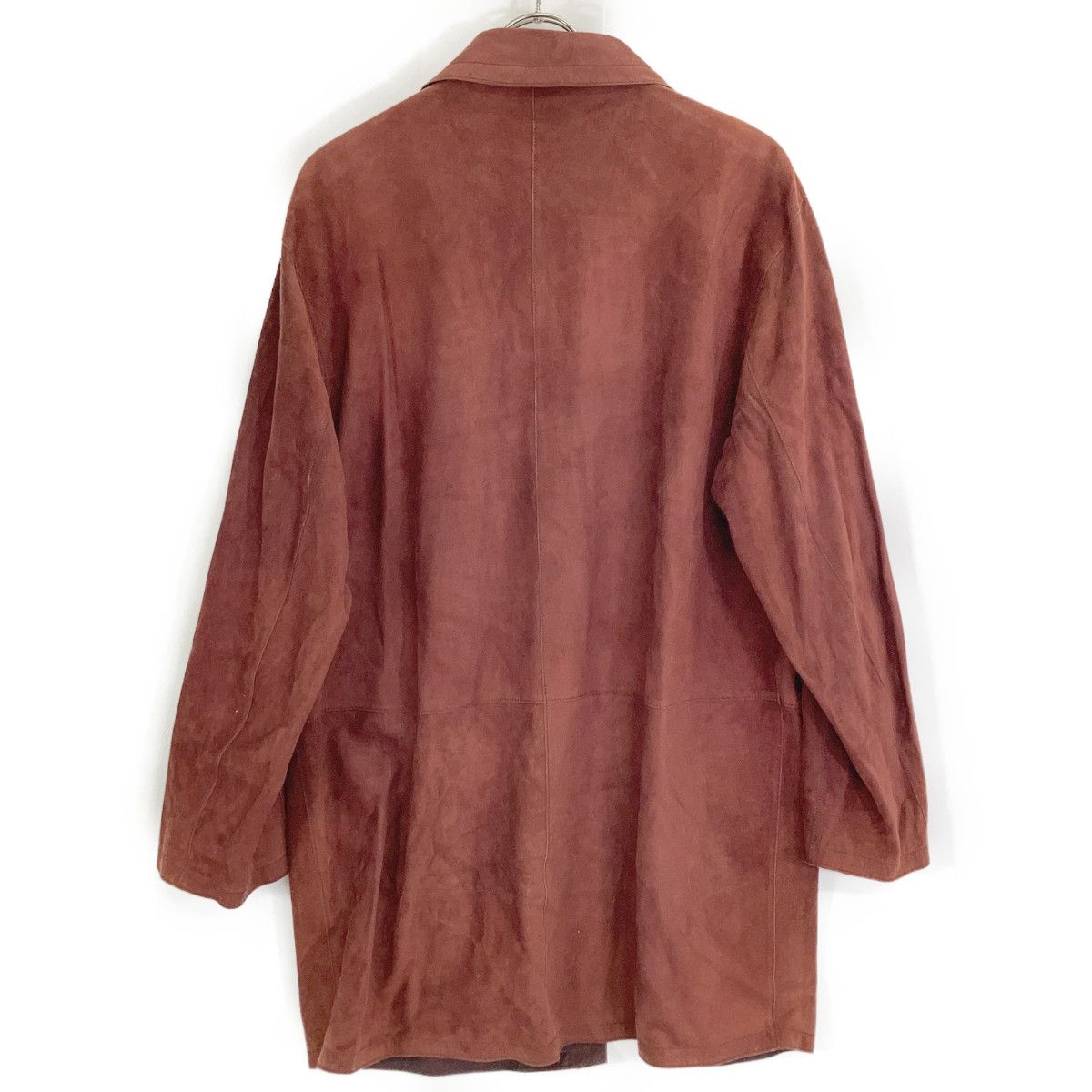 Loewe Bordeaux Reversible Leather Coat 42 — view 2