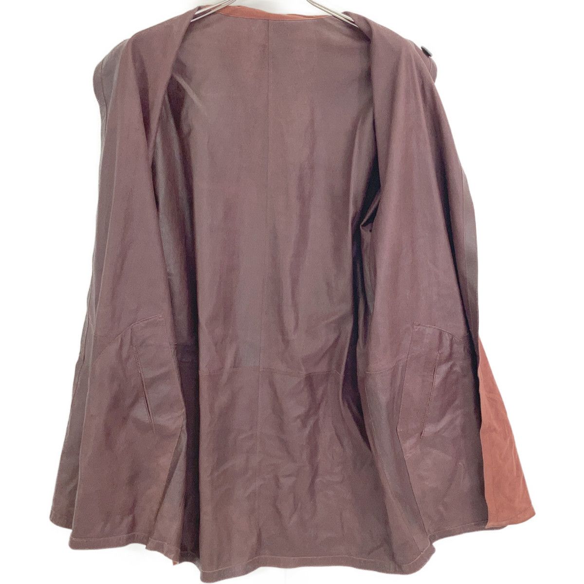 Loewe Bordeaux Reversible Leather Coat 42 — view 3