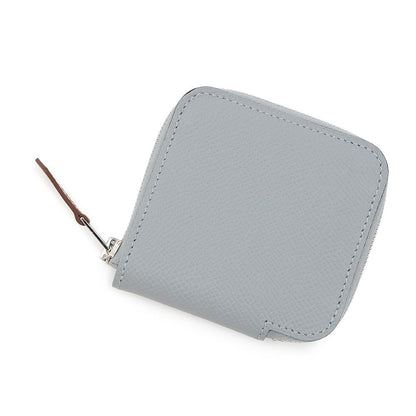 Hermes Coin Case Azap Compact Mini Silk in Gris Perle Silver Epsom