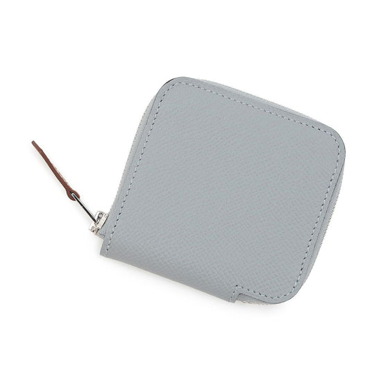 Hermes Coin Case Azap Compact Mini Silk in Gris Perle Silver Epsom