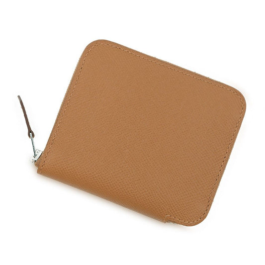 Hermes Coin Case Azap Compact Silk in Gold Silver Epsom