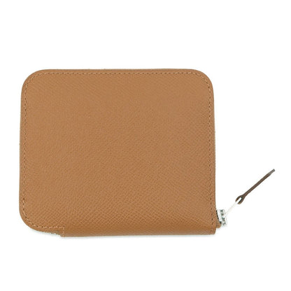 Hermes Coin Case Azap Compact Silk in Gold Silver Epsom — view 3