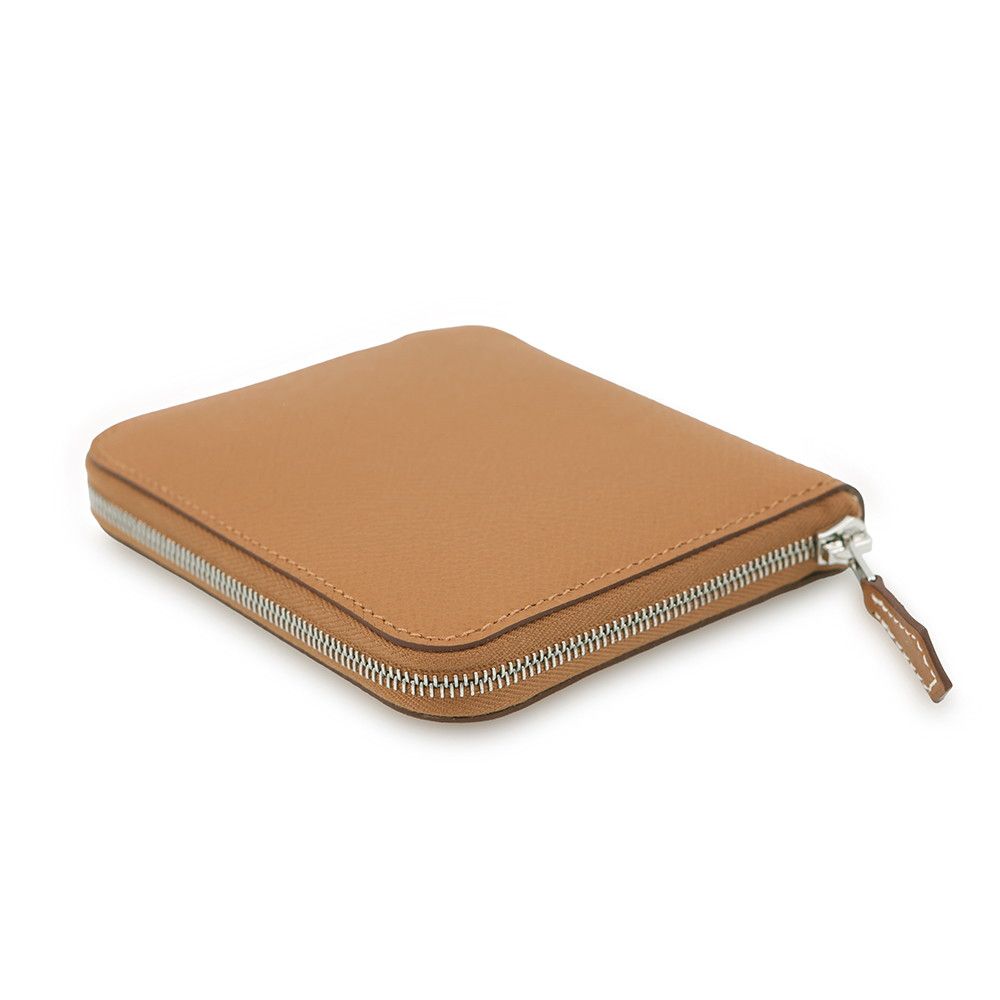 Hermes Coin Case Azap Compact Silk in Gold Silver Epsom — view 2