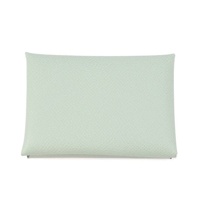 Hermes Coin Case Calvi Duo Vert Fizz Silver Epsom — view 3