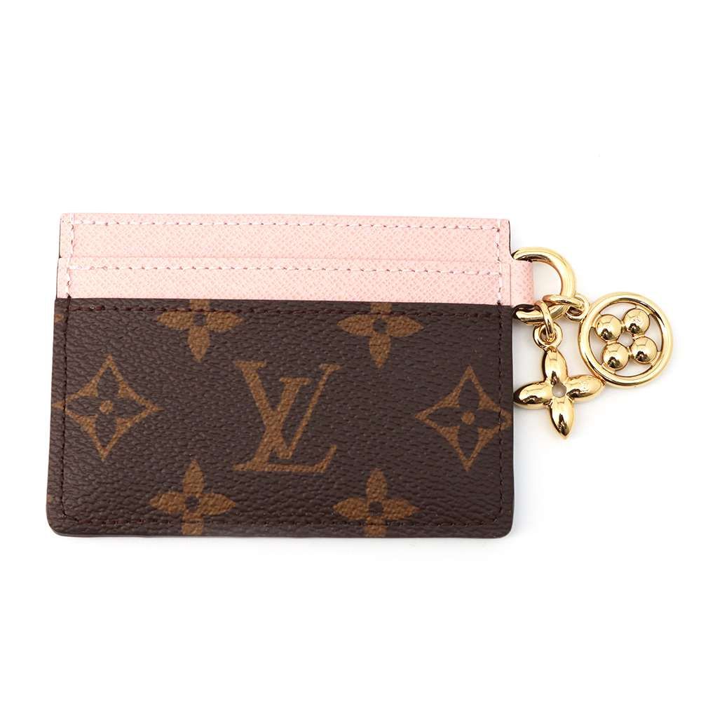Louis Vuitton Card Case Monogram Holder LV Charm Rose Valley Line — view 3