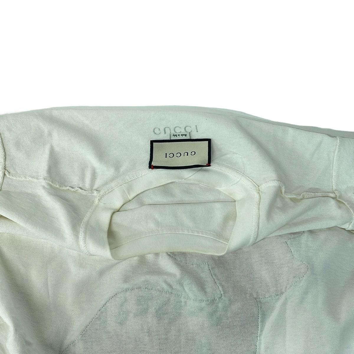 Gucci Short Sleeve T-Shirt M Ivory Red Multi Crew Neck Embroidery Fawn — view 9