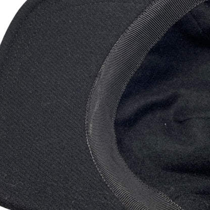 Prada Hat Logo Embroidery Baseball Cap M Wool Black — view 8