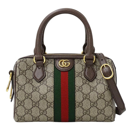 Gucci 2-Way Shoulder Bag Ophidia GG Supreme Beige Brown Small