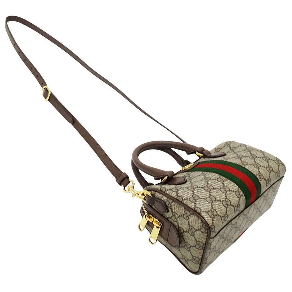 Gucci 2-Way Shoulder Bag Ophidia GG Supreme Beige Brown Small — view 4