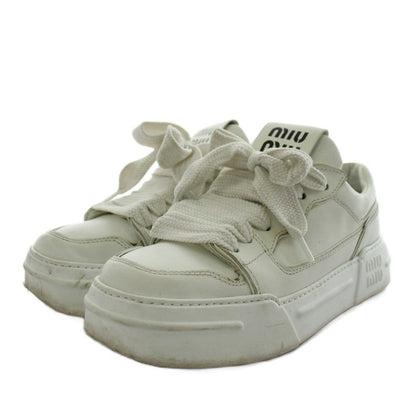 Miu Miu Miu Sneakers Logo 34.5 White