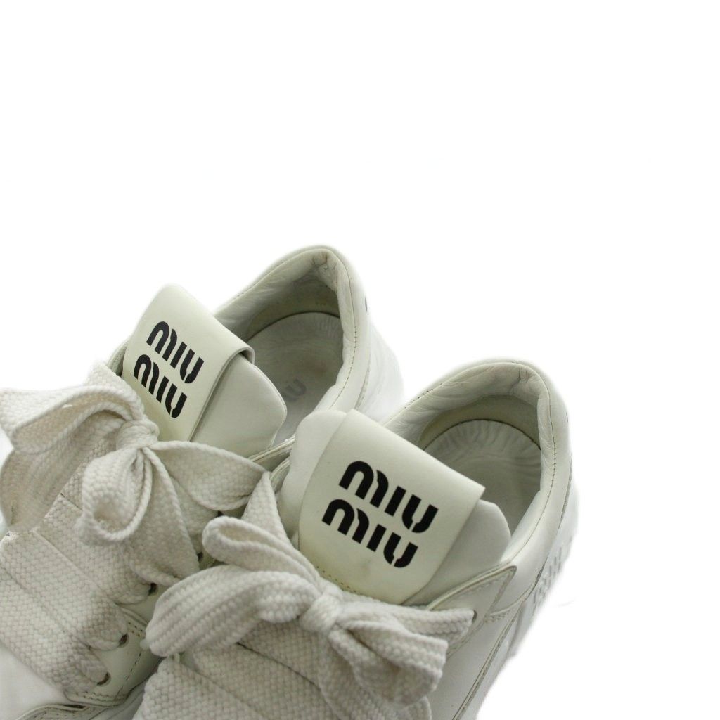 Miu Miu Miu Sneakers Logo 34.5 White — view 7