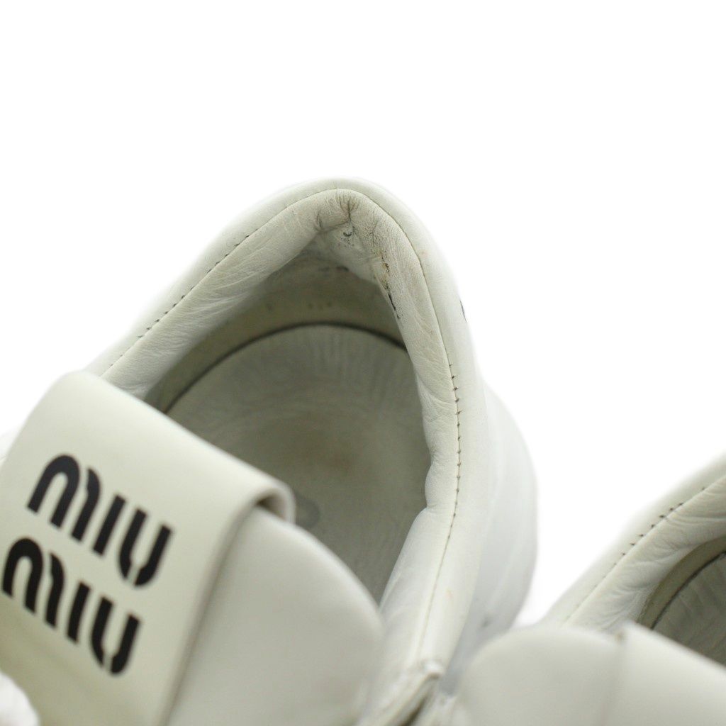 Miu Miu Miu Sneakers Logo 34.5 White — view 8
