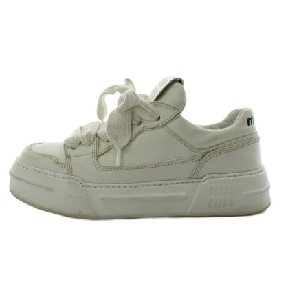Miu Miu Miu Sneakers Logo 34.5 White — view 2